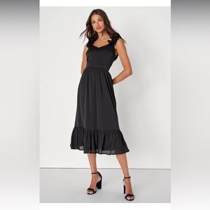 Lulus, black dress, size medium, new with tags